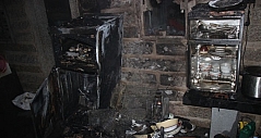 疑因电线短路冰箱引燃民房 幸无人员伤亡